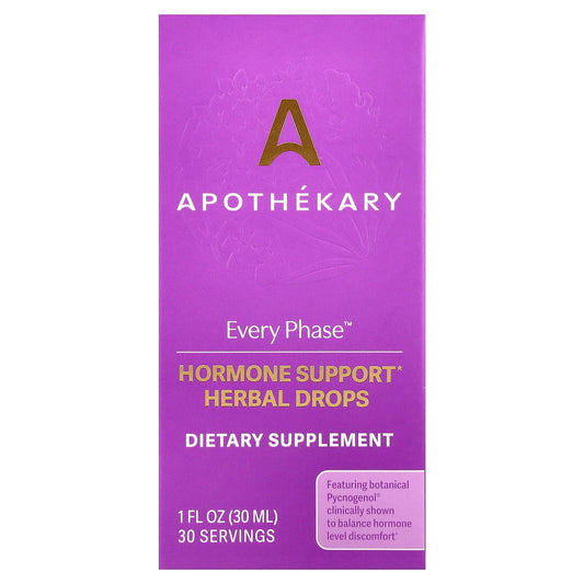 Apothekary, Every Phase™, Hormone Support Herbal Drops, 1 fl oz (30 ml)