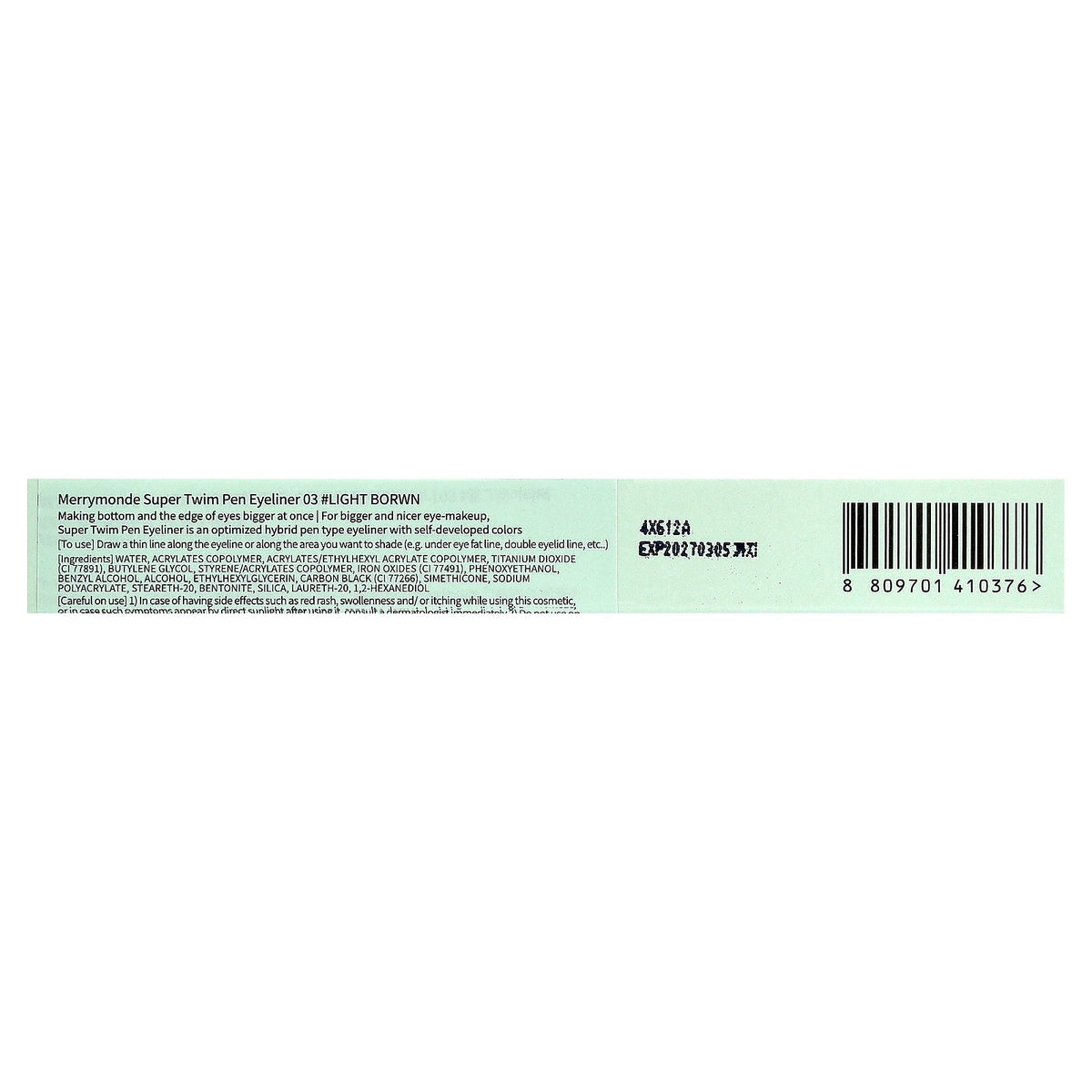Merrymonde, Super Twim Pen Eyeliner, 03 Light Brown, 0.02 fl oz (0.5 ml)