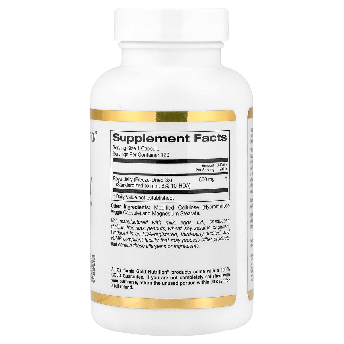 California Gold Nutrition, Royal Jelly, 500 mg, 120 Veggie Capsules