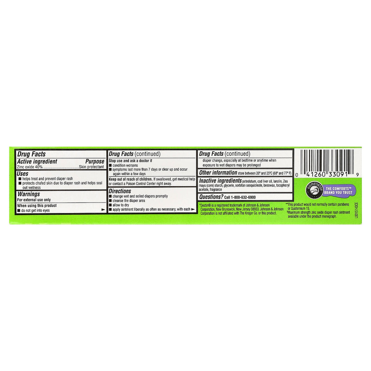 Comforts, Diaper Rash Ointment, 4 oz (113 g)