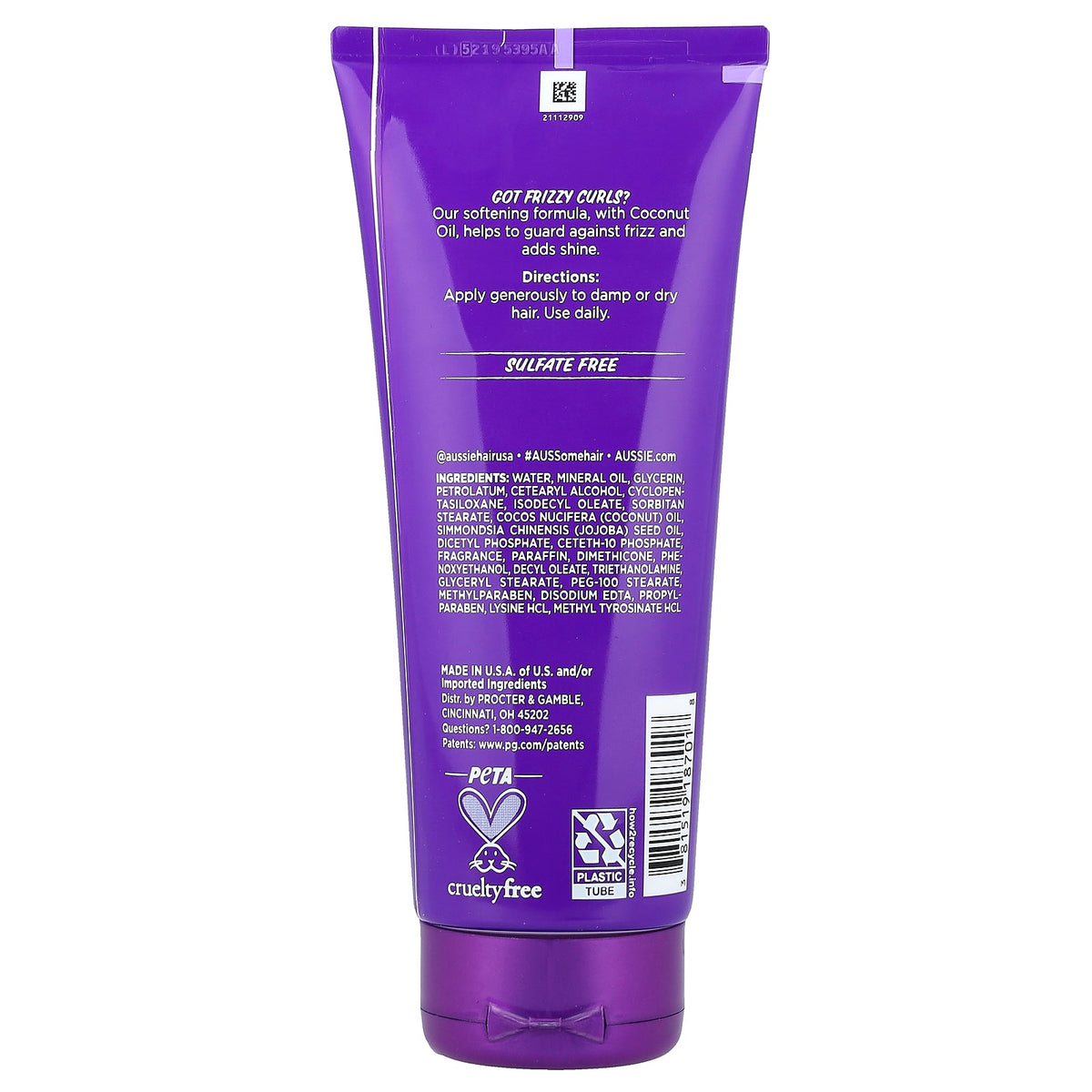 Aussie, Miracle Curls, Frizz-Taming Cream with Coconut Oil, 6.8 oz (193 g)