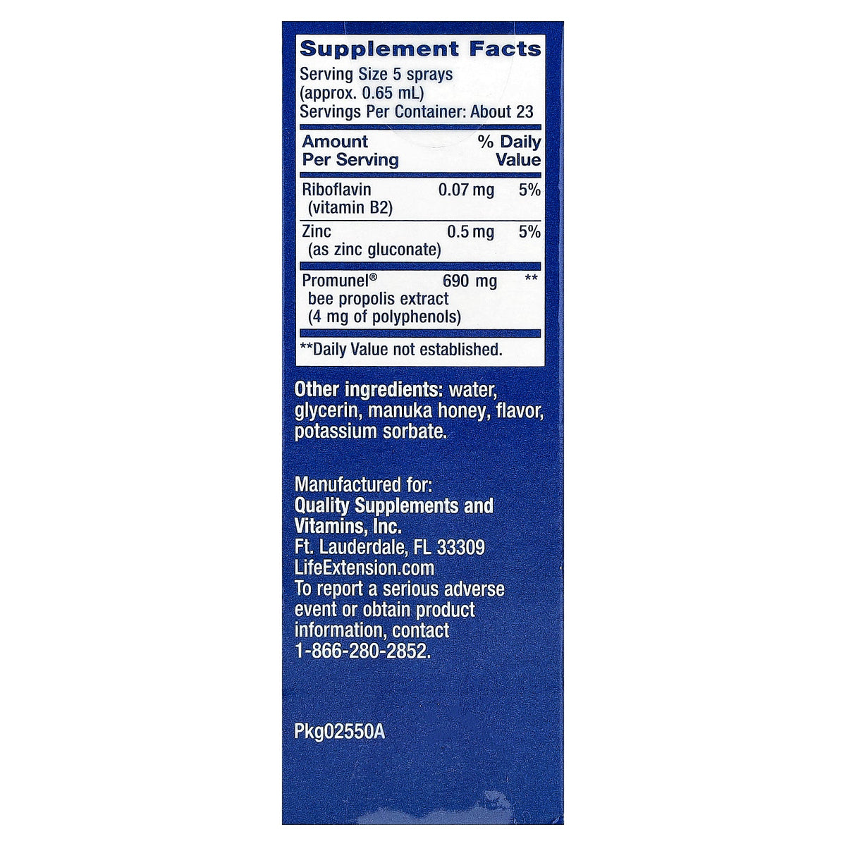 Life Extension, Bee Immune Propolis Spray, 0.5 fl oz (15 ml)