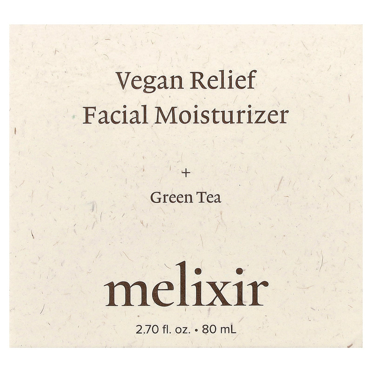 Melixir, Vegan Relief Facial Moisturizer + Green Tea, 2.7 fl oz (80 ml)