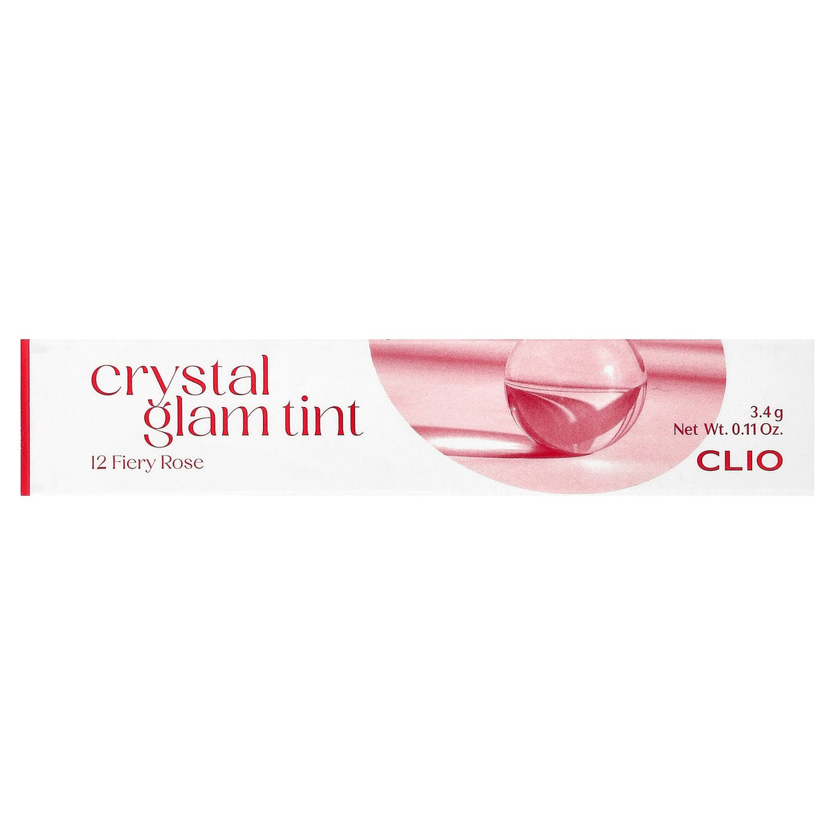 Clio, Crystal Glam Tint, 12 Fiery Rose, 0.11 oz (3.4 g)