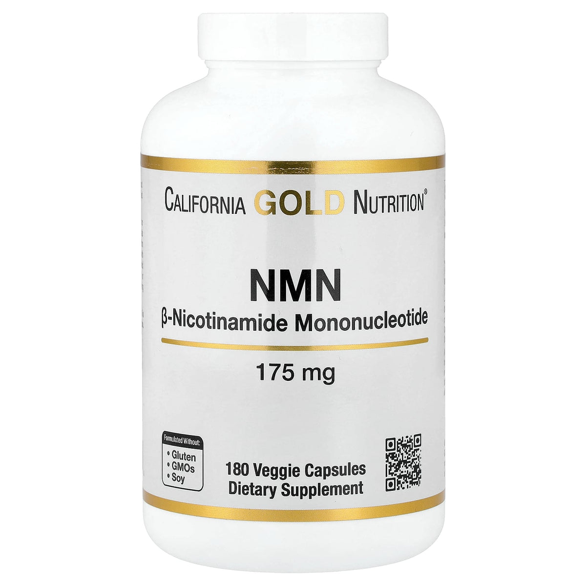 California Gold Nutrition, NMN, 175 mg, 180 Veggie Capsules