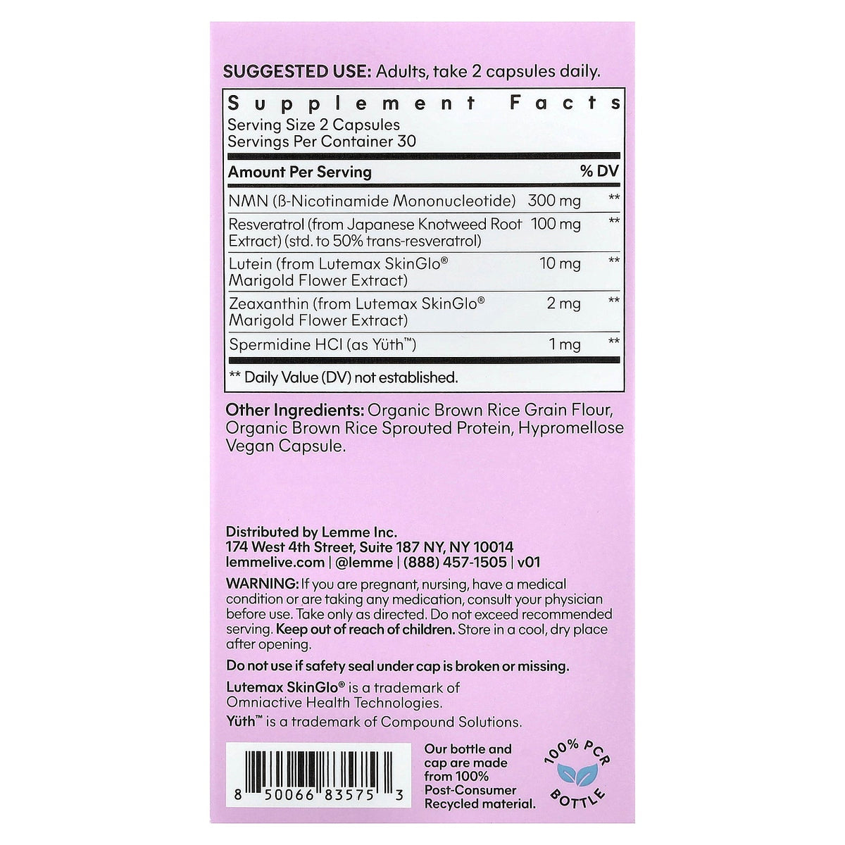 Lemme, NAD+, 60 Capsules