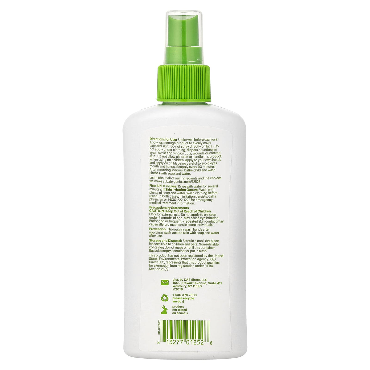Babyganics, Natural Insect Repellent, 6 fl oz (177 ml)