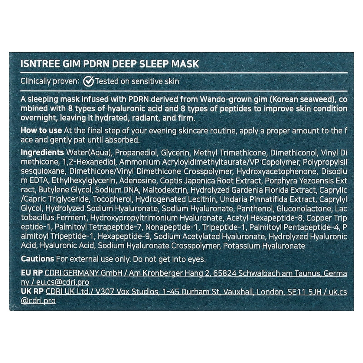 ISNtree, GIM PDRN Deep Sleep Beauty Mask, 2.7 fl oz (80 ml)