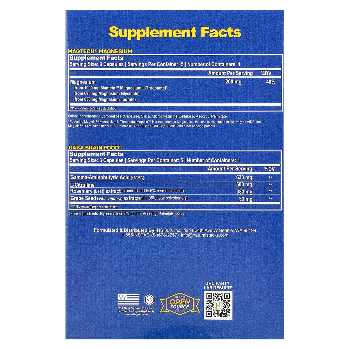 Natural Stacks, Sleep Stack, 2 Bottles, 15 Vegetarian Capsules Each