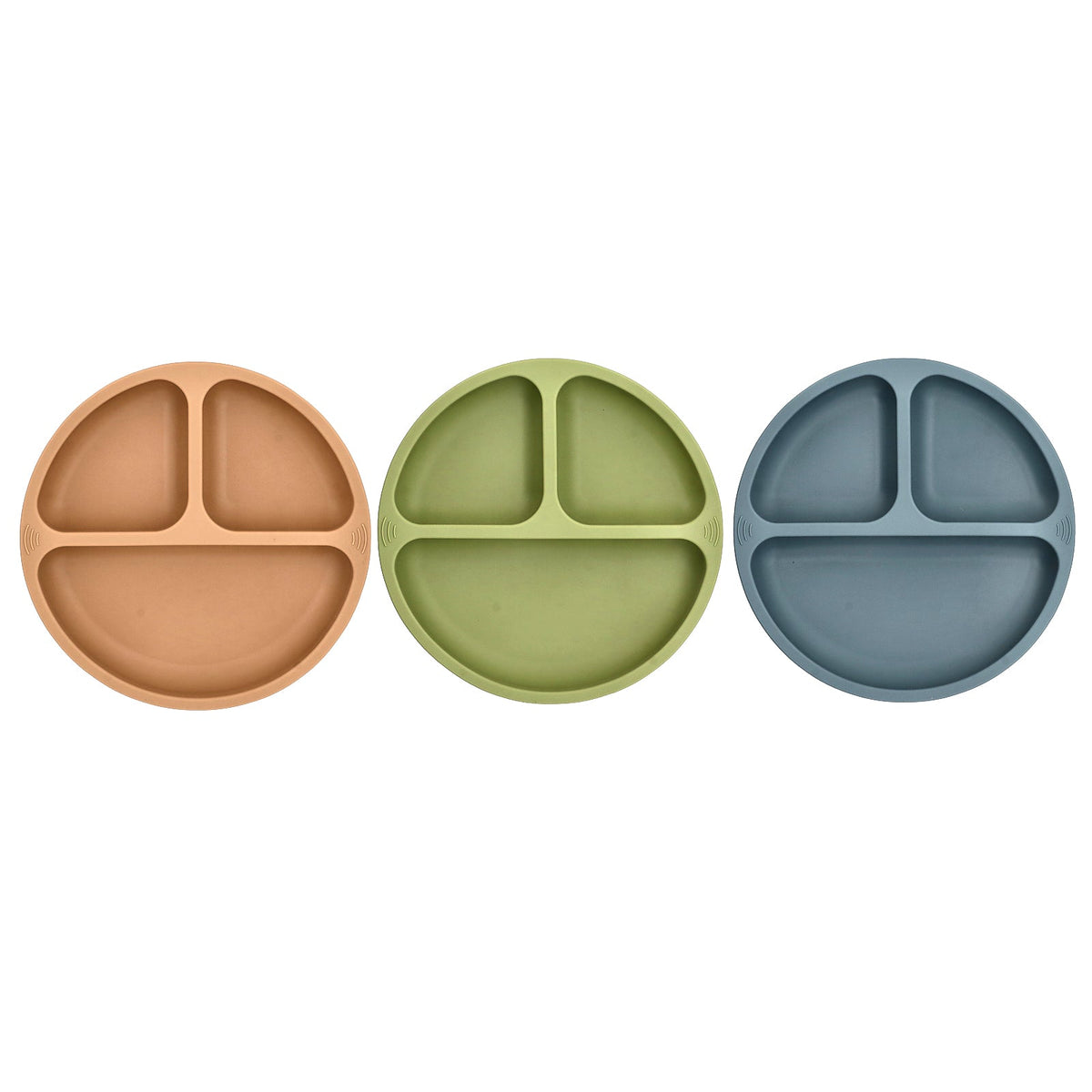 KeaBabies, Prep Silicone Plates with PrepGrip™ Suctions, 6-36 Months, Desert, 3 Pack
