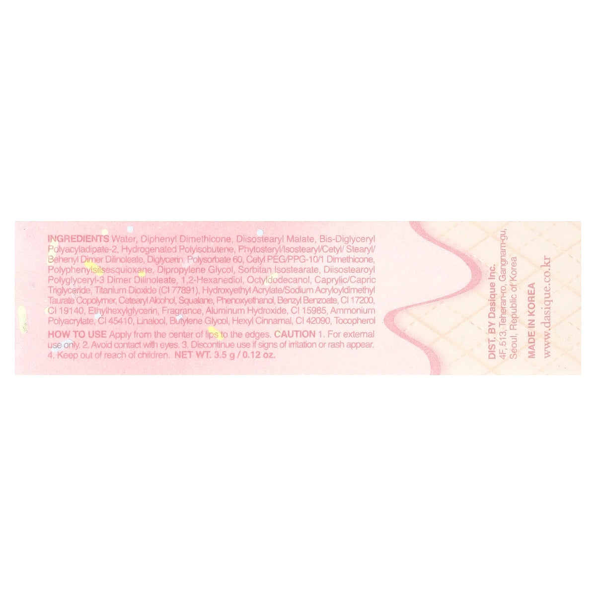 Dasique, Juicy Dewy Tint, 09 Peach Pudding, 012 oz (3.5 g)