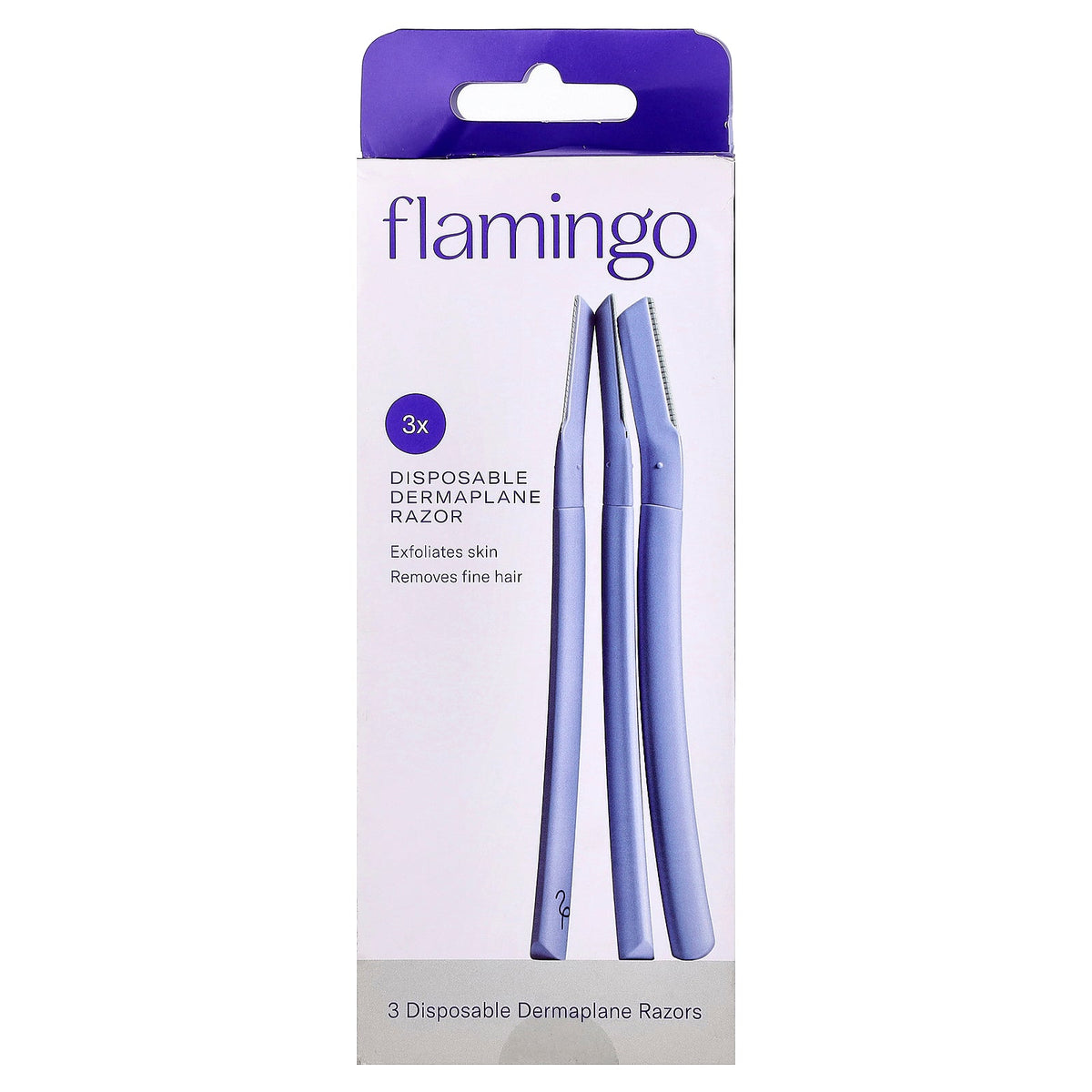 Flamingo, Disposable Dermaplane Razors, 3 Razors