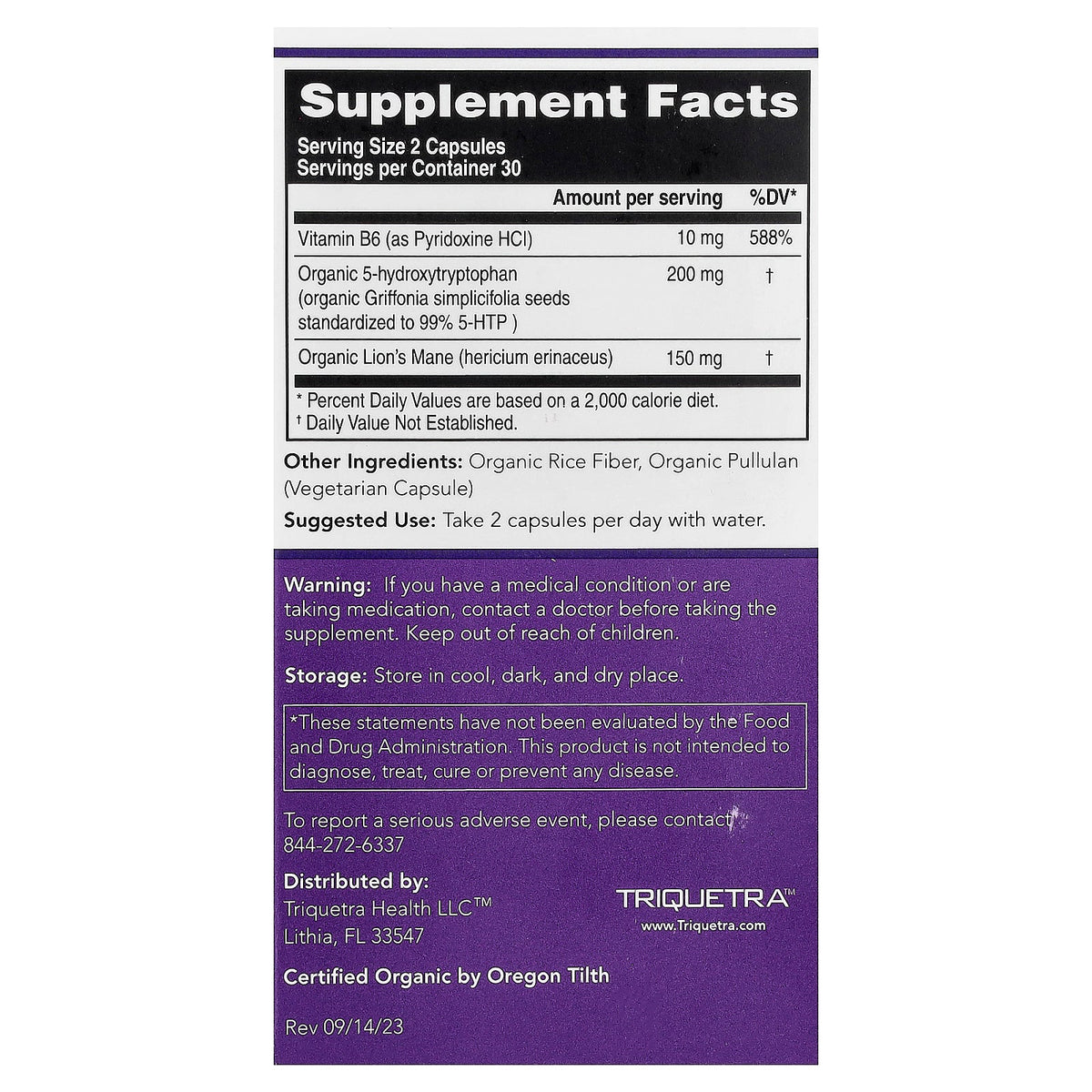 Triquetra, Plant 5-HTP, 60 Capsules