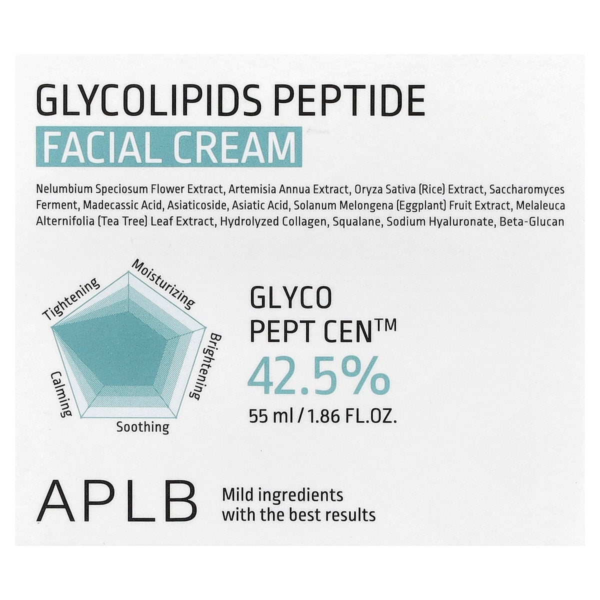 APLB, Glycolipids Peptide Facial Cream , 1.86 fl oz (55 ml)
