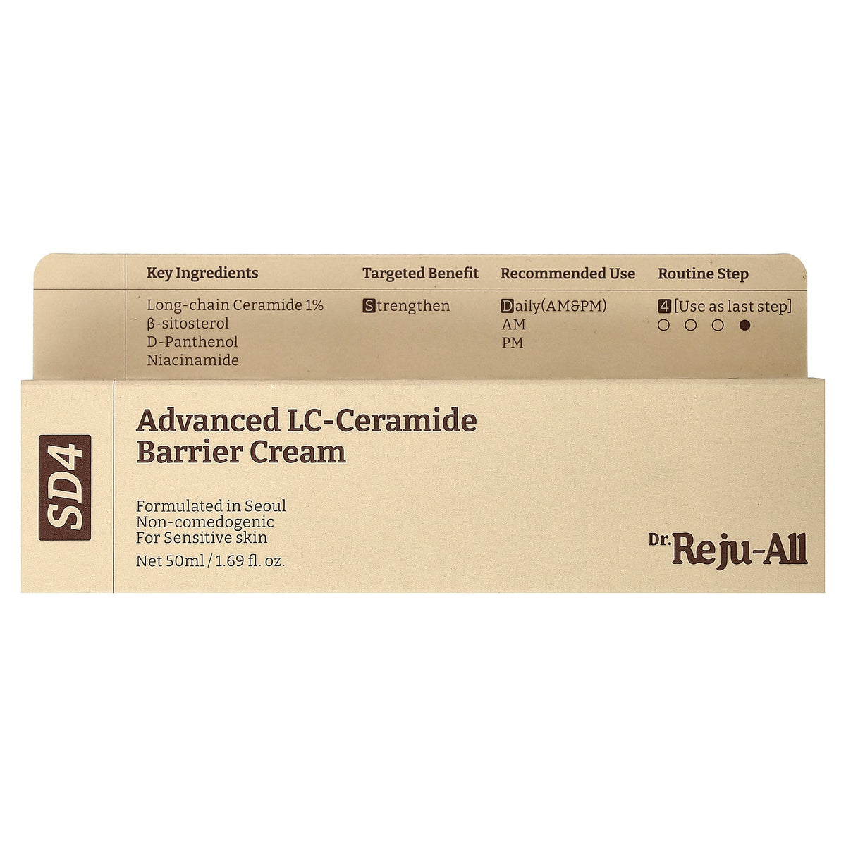 Dr. Reju-All, Advanced LC-Ceramide Barrier Cream, For Sensitive Skin, 1.69 fl oz (50 ml)