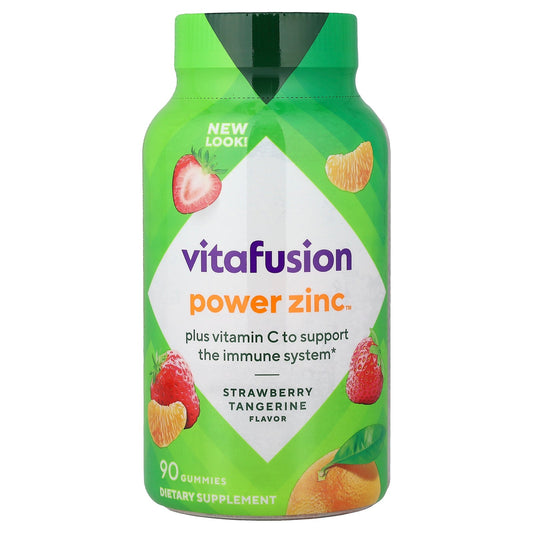 VitaFusion, Power Zinc™ Plus Vitamin C Gummies, Strawberry Tangerine, 90 Gummies