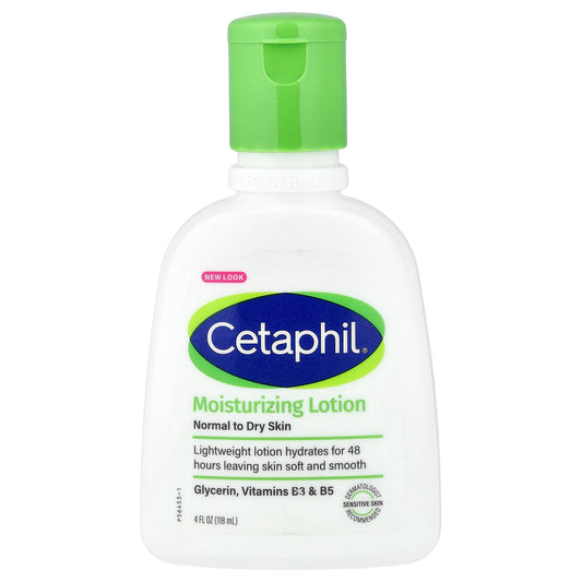 Cetaphil, Moisturizing Lotion, Normal to Dry Skin, Fragrance Free, 4 fl oz (118 ml)
