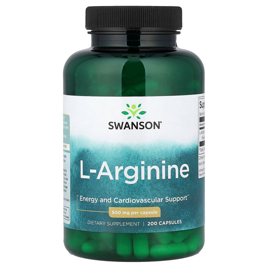 Swanson Vitamins, L-Arginine, 500 mg, 200 Capsules