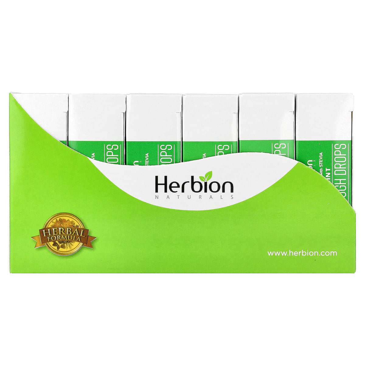 Herbion Naturals, Cough Drops, Mint, Sugar Free, 6 Packs, 18 Drops Each