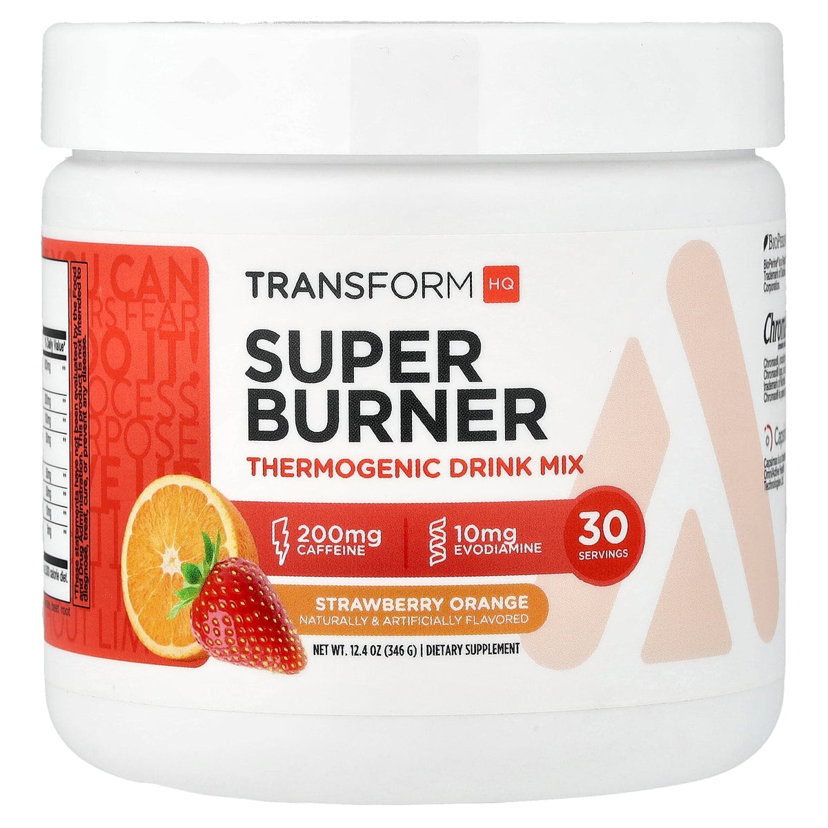 TransformHQ, Super Burner, Thermogenic Drink Mix, Strawberry Orange, 12.4 oz (346 g)