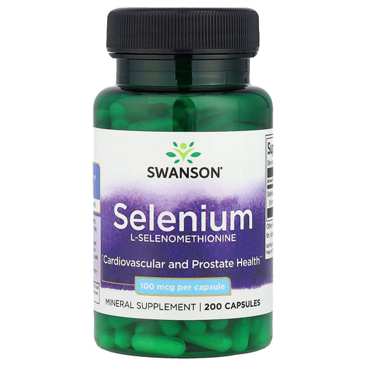 Swanson Vitamins, Selenium, 100 mcg, 200 Capsules
