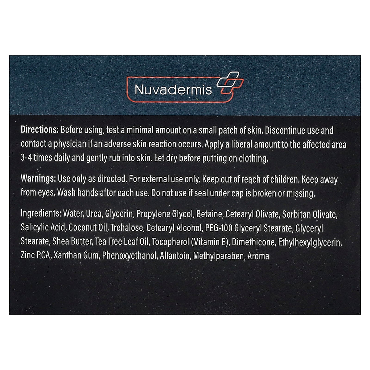 Nuvadermis, Foot and Body Cream, Urea 40% with 2% Salicylic Acid, 5.3 fl oz (150 ml)
