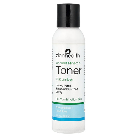 Zion Health, Ancient Minerals, Toner, Cucumber, 4 fl oz (120 ml)