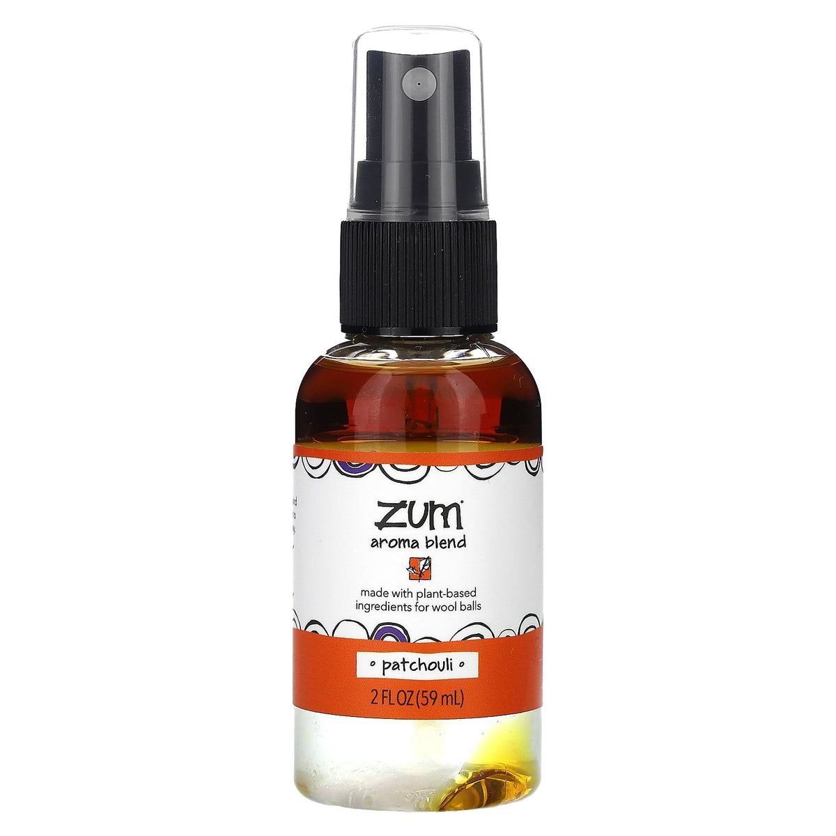 ZUM, Aroma Blend for Wool Dryer Balls, Patchouli, 2 fl oz (59 ml)