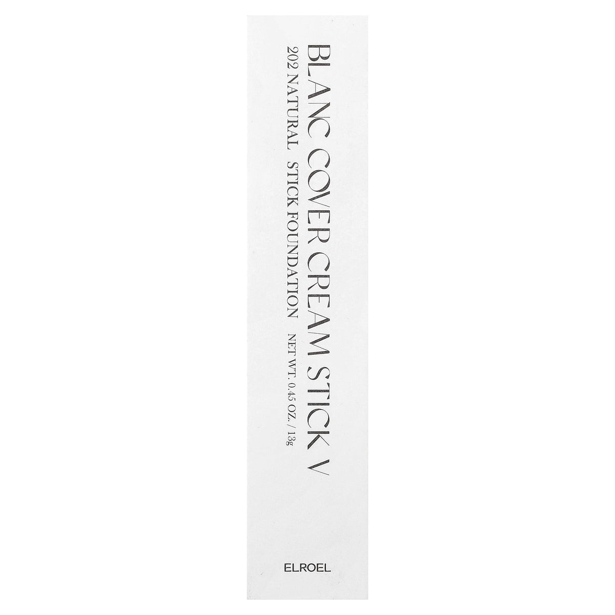ELROEL, Blanc Cover Cream Stick V Foundation, 202 Natural, 0.45 oz (13 g)
