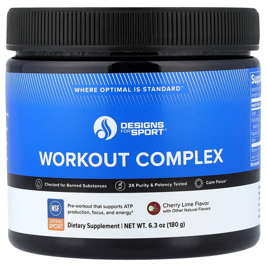 Designs For Health, Designs for Sport®, Workout Complex, Cherry Lime, 6.3 oz (180 g)