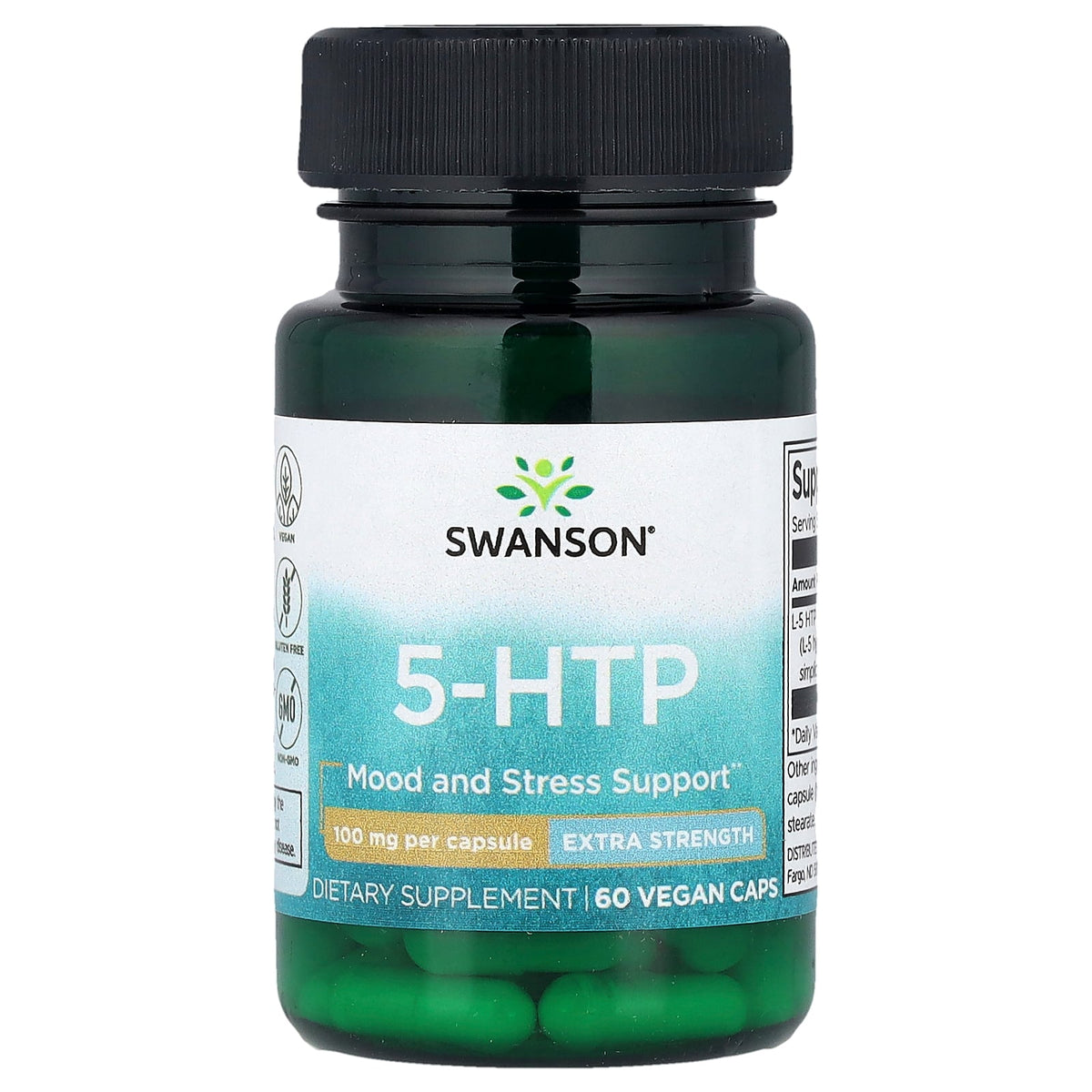 Swanson Vitamins, 5-HTP, 100 mg, 60 Vegan Caps