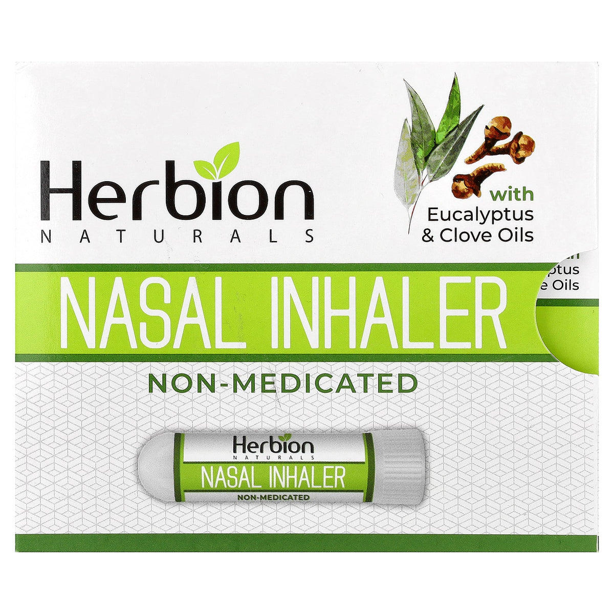 Herbion Naturals, Nasal Inhaler With Eucalyptus & Clove Oils, 6 Inhalers, 0.05 oz (1.3 g) Each