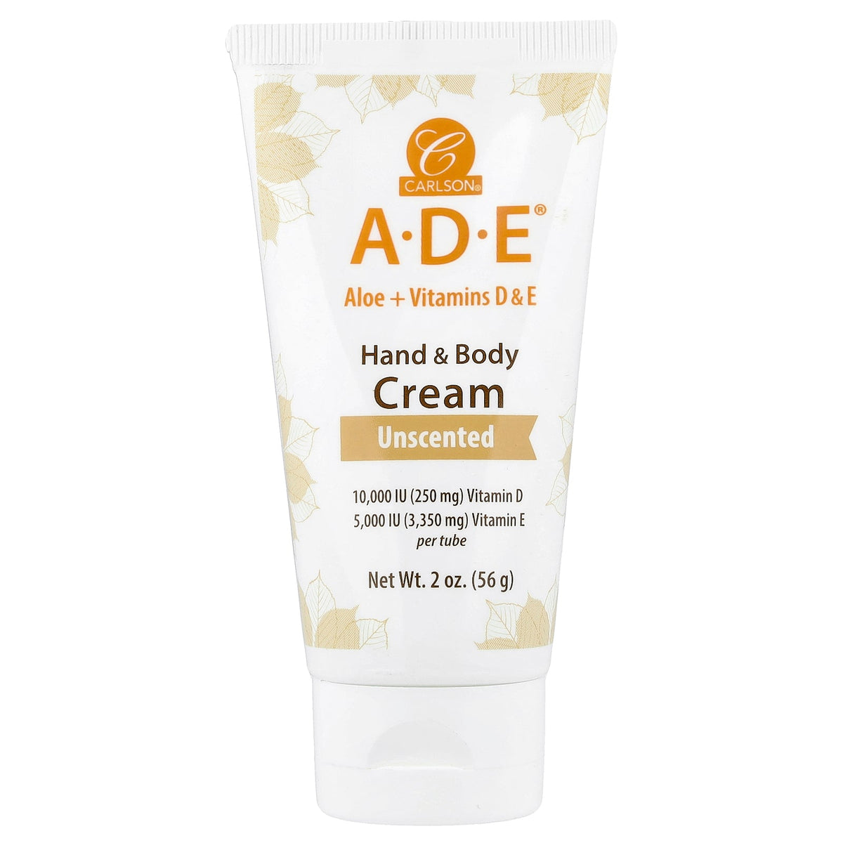 Carlson, A-D-E® Hand & Body Cream, Unscented, 2 oz (56 g)
