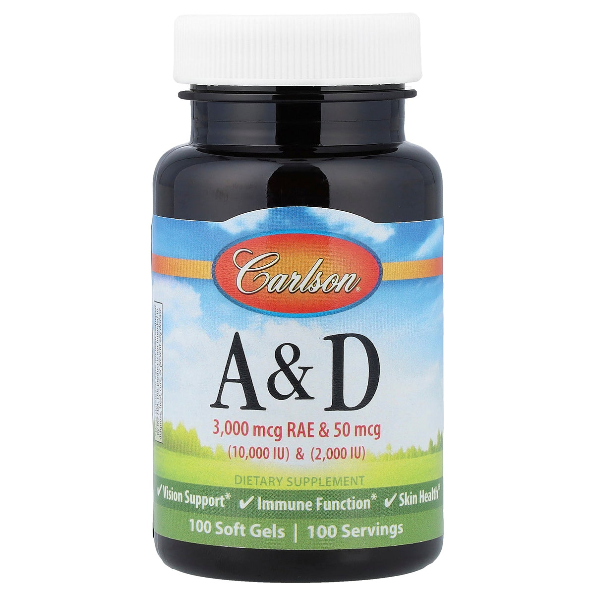 Carlson, Vitamin A & D, 100 Soft Gels