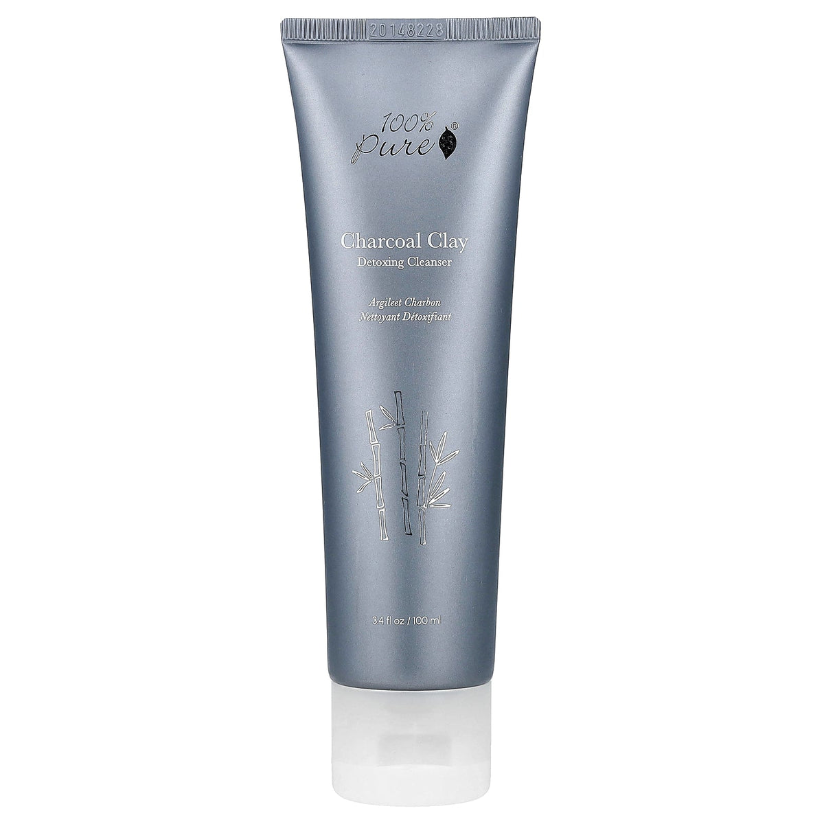 100% PURE, Charcoal Clay Detoxing Cleanser, 3.4 fl oz (100 ml)