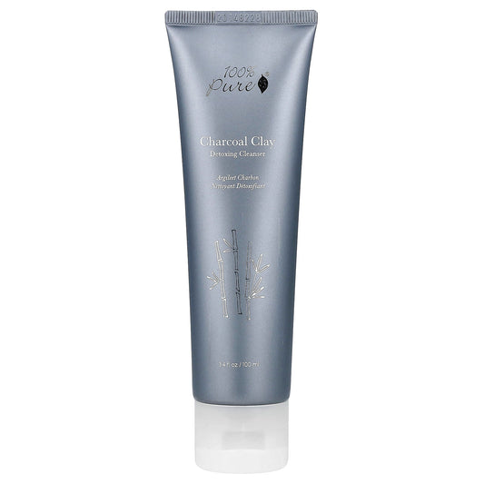 100% PURE, Charcoal Clay Detoxing Cleanser, 3.4 fl oz (100 ml)