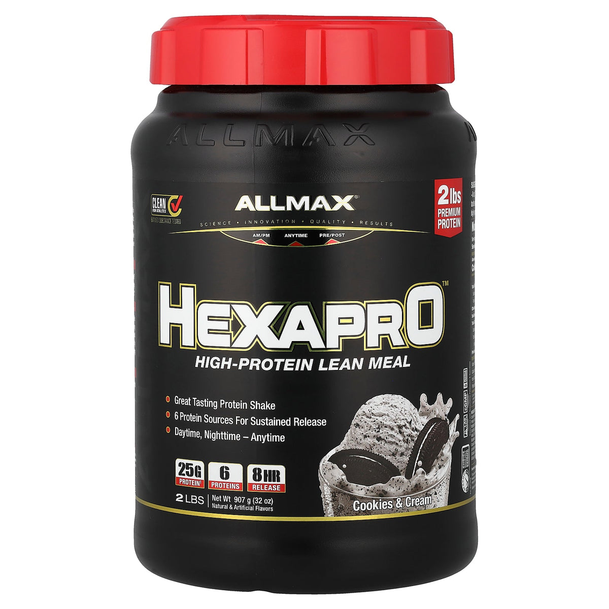 ALLMAX, Hexapro™, High-Protein Lean Meal, Cookies & Cream, 2 lbs (907 g)
