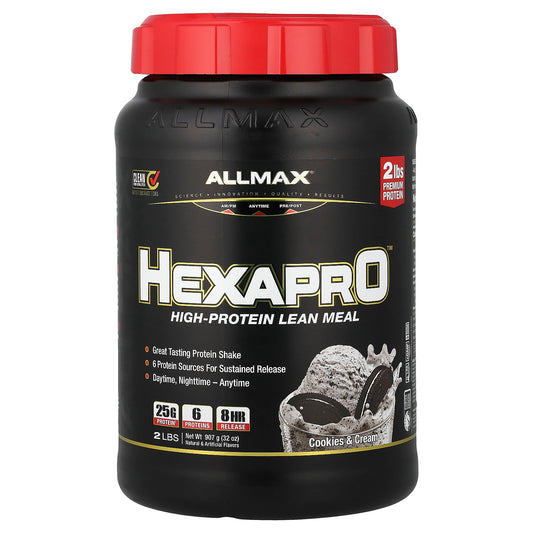 ALLMAX, Hexapro™, High-Protein Lean Meal, Cookies & Cream, 2 lbs (907 g)