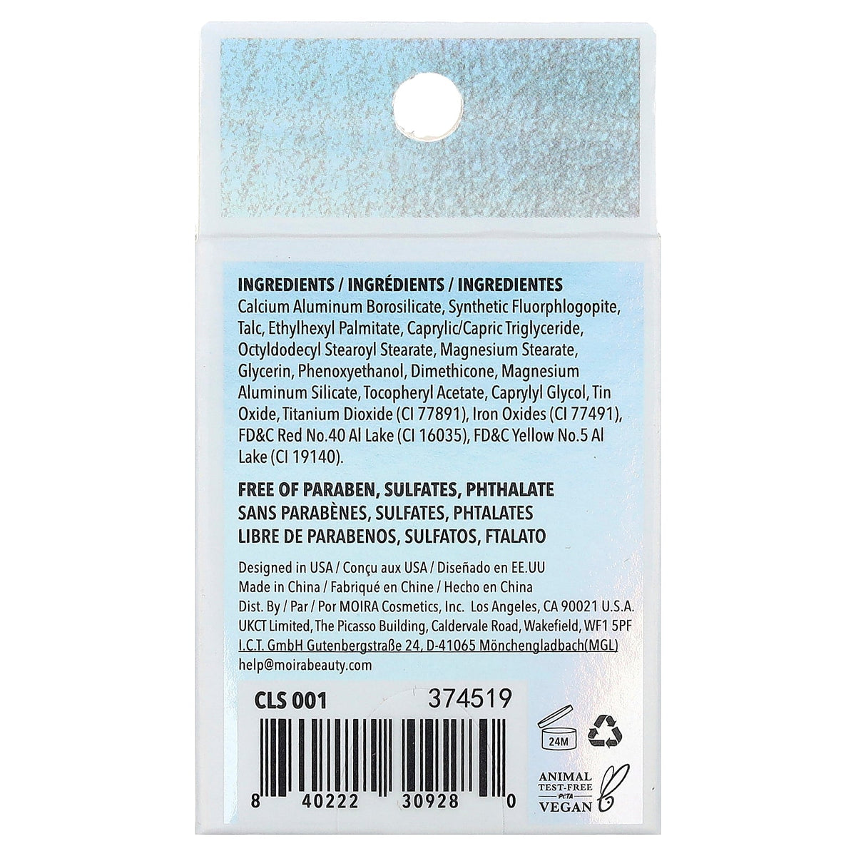 Moira Beauty, Chroma Light Shadow, 01 Fairy Dust, 0.05 oz (1.4 g)