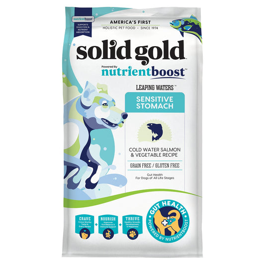 Solid Gold, Leaping Waters™,  For Dogs, All Life Stages, Cold Water Salmon & Vegetable Recipe, 3.75 lbs (1.7 kg)