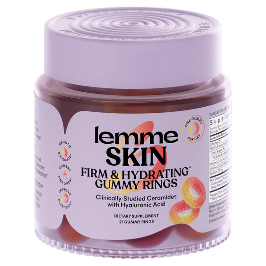 Lemme, Skin, Firm & Hydrating Gummy Rings, Tropical Fruit, 21 Gummy Rings