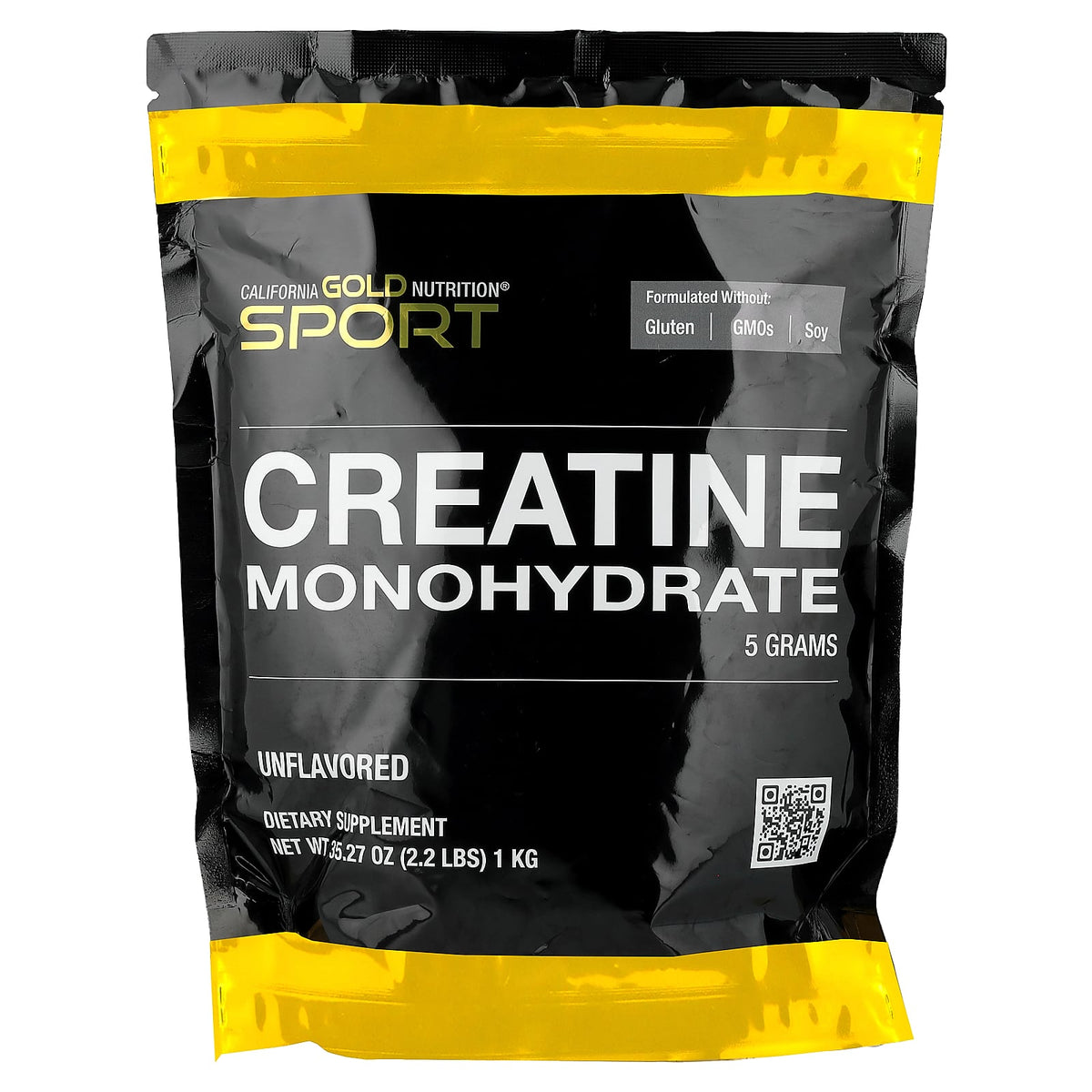 California Gold Nutrition, Sport, Pure Creatine Monohydrate, Unflavored, 2.2 lbs (1 kg)