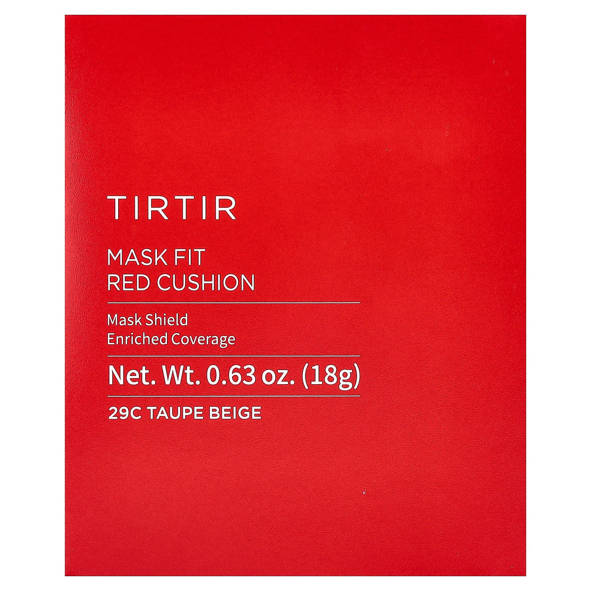TIRTIR, Mask Fit Red Cushion, 29C Taupe Beige, 0.63 oz (18 g)