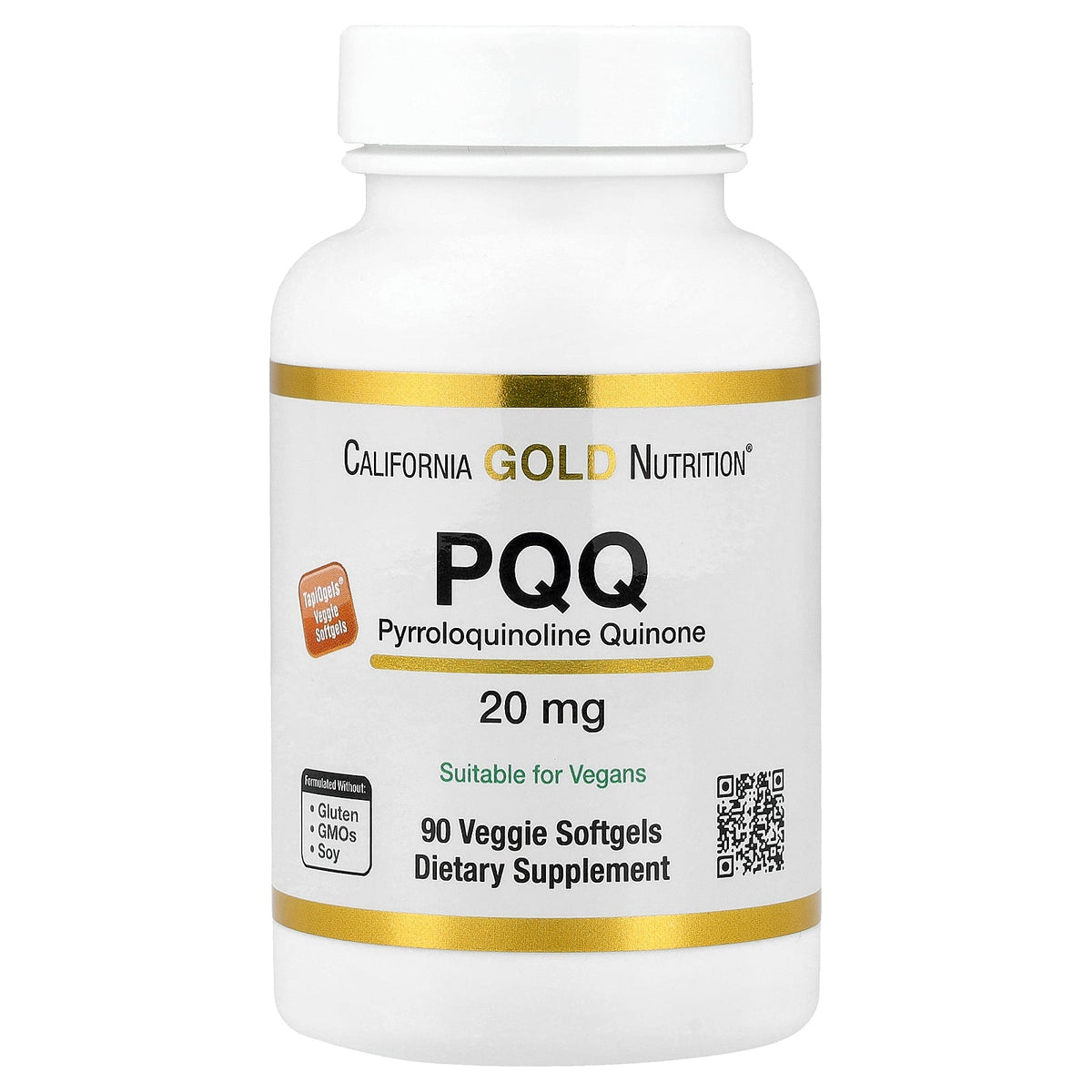 California Gold Nutrition, PQQ, 20 mg, 90 Veggie Softgels