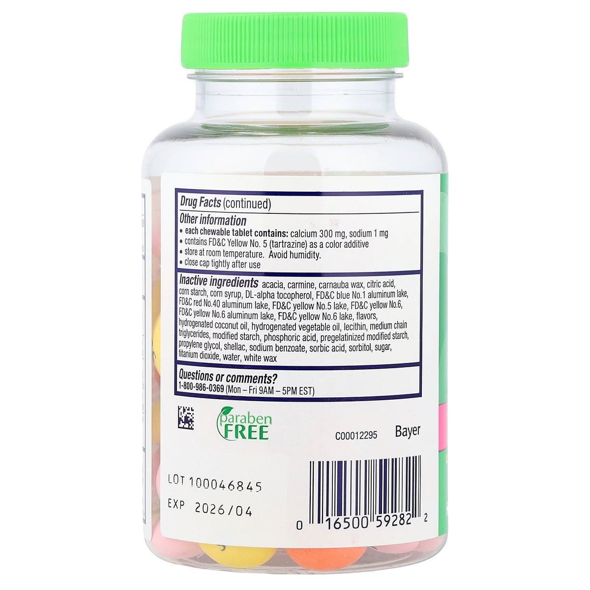 Alka-Seltzer, Heartburn Reliefchews®, Assorted Fruit, 66 Chewable Tablets (750 mg per Tablet)