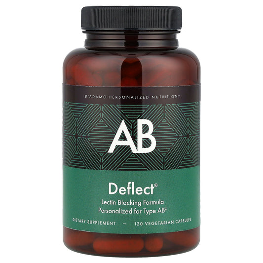 D'Adamo Personalized Nutrition, Deflect® AB, Lectin Blocking Formula, 120 Vegetarian Capsules