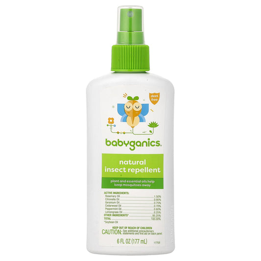 Babyganics, Natural Insect Repellent, 6 fl oz (177 ml)