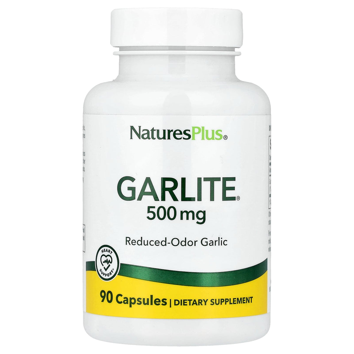 NaturesPlus, Garlite®, 500 mg, 90 Capsules