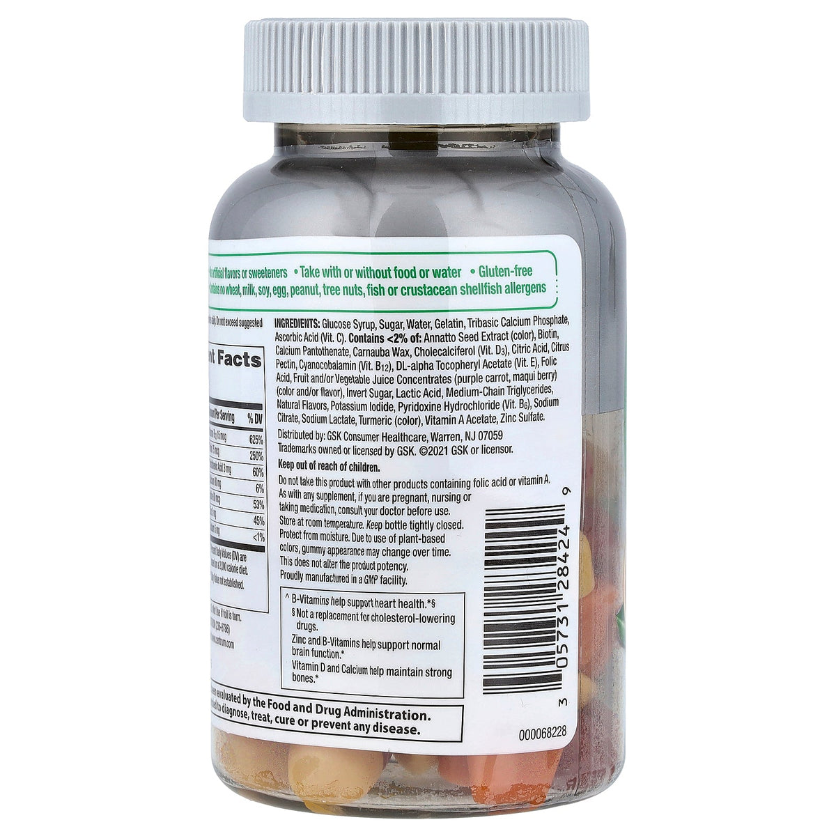 Centrum, Adults 50+ Multigummies, Assorted Natural Fruit, 90 Gummies