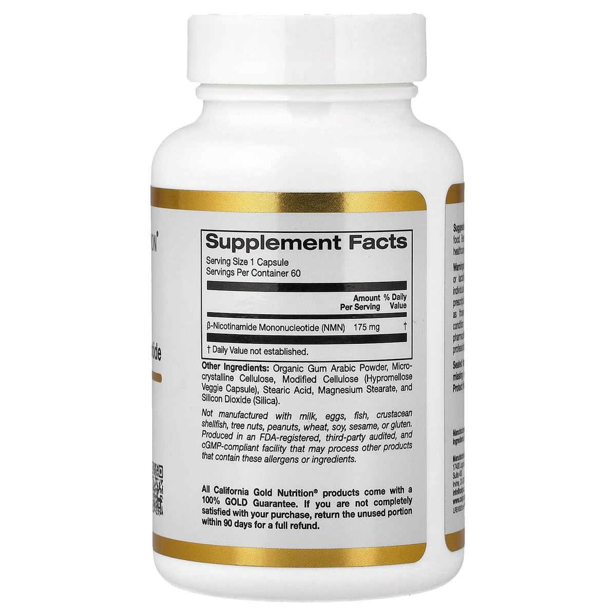 California Gold Nutrition, NMN, 175 mg, 60 Veggie Capsules